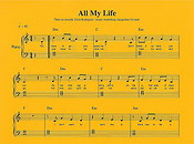 Krezip: All My Life Piano (Easy Piano)