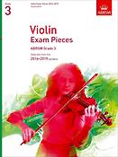 Selected from the 2016-2019 Syllabus Violin Exam Pieces 2016-2019 ABRSM Grade 3