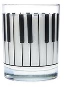 Clear Glass Tumbler: Keyboard