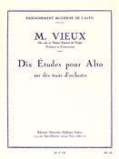 Marcel Vieux: 10 Studies For Viola