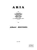 Albert Roussel: Aria Pour Hautbois Et Piano