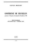 Olivier Messiaen: Conference de Bruxelles