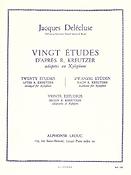 Jacques Delécluse: 20 Etudes d'après Kreutzer adapt. pour Xylophone