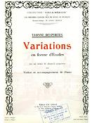 Yvonne Desportes: Variations en Forme dEtudes...
