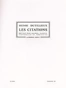 Henri Dutilleux: Les Citations