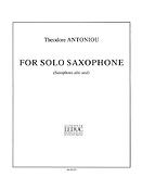 Antoniou: For Solo Saxophone