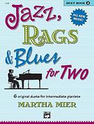 Martha Mier: Jazz Rags & Blues for two Book 2 (Piano 4-handig)