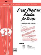Samuel Applebaum: First Position Etudes For Strings (Altviool)