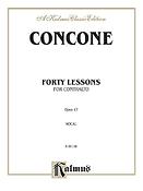 Concone: Forty Lessons, Op. 17