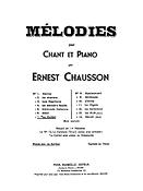 Ernest Chausson: 14 Melodies N07 Le Colibri (Mezzo-Sopraan)