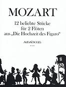 Mozart: 12 beliebte Stücke für 2 Flöten aus Die Hochzeit des Figaro
