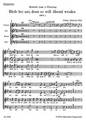 Bach: Kantate BWV6  Bleib Bei Uns, Denn Es Will Abend Werden (SATB)