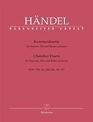 Handel: Chambers Duets For Soprano, Alto and Basso cont.