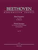 Beethoven: Three Sonatas for Pianoforte C minor, F major, D major op. 10