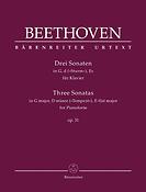 Beethoven: Three Sonatas for Pianoforte in G major, D minor, E-flat major op. 31