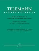 Telemann: 12 Methodical Sonatas for Violin or Flute and Basso-Continuo Volume 6