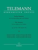 Sechs Sonaten op.2 für ZweiFlöten oder Violinen. Heft 2 - Six Sonatas op.2 for two Flutes or Violins. Volume 2