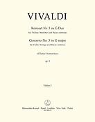 Vivaldi: Concerto for Violin, Strings and Basso continuo L'Estro Armonico No. 3 (RV 310)