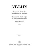 Vivaldi: Concerto for Violin, Strings and Basso continuo L'Estro Armonico No. 3 (RV 310)