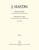 Jospeh Haydn: Concerto for Violin Cembalo and Strings Orchestra F major Hob XVIII:6
