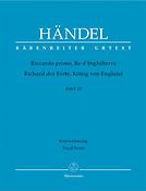Händel: Ricardo Primo Re d'Inghilterra (Vocal Score)