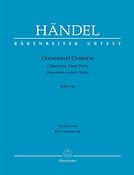 Händel: Occasional Oratorio HWV 62 (Vocalscore)
