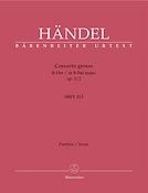 Handel: Concerto grosso B-flat major HWV 313 (Partituur)