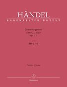Handel: Concerto grosso G major HWV 314 (Partituur)