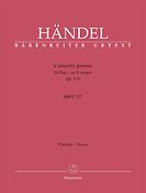 Handel: Concerto grosso D major HWV 317 (Partituur)