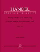 Handel: O sing unto the Lord a new song HWV 249a (Partituur)