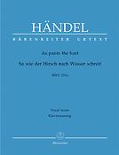 Handel: As pants the hart HWV 251e (Vocal Score)