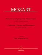Kadenzen, Eingänge und Auszierungen zu den Klavierkonzerten von Wolfgang Amadeus Mozart