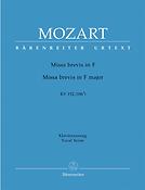 Mozart: Missa brevis in F major KV 192 (Vocal Score)