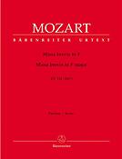 Mozart: Missa brevis in F major KV 192 (Partituur)