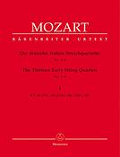 Mozart: 13 fruhe Streichquartette nr. 1-4 Volume 1