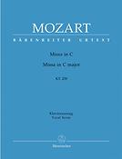 Mozart: Missa C major K. 258 (Vocal Score)