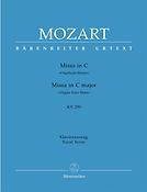 Mozart: Missa Organ Solo Mass C major KV 259 (Vocal Score)