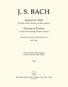 Bach: Konzert fuer Oboe, Violine, Streicher und Basso continuo - Concerto for Oboe, Violin, Strings and Basso continuo