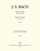 Bach: Mass in F major BWV 233 Lutheran Mass 1 (Orgel)