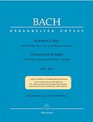 Bach: Concerto in E major for Violin, Strings and Basso continuo BWV 1042 (Baerenreiter)