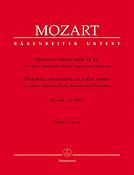 Sinfonia concertante in Es fuer Oboe, Klarinette, Horn, Fagott und Orchester - Sinfonia concertante in E-flat major for Oboe, Clarinet, Horn, Bassoon 