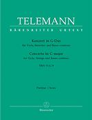 Telemann: Concerto for Viola and Orchestra G major TWV 51:G9 (Partituur)
