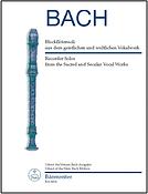 Bach: Recorder Solos from the Sacred and Secular Vocal Works