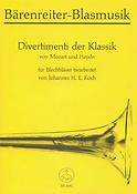 Divertimenti der Klassik. Zwei Satzfolgen von Wolfgang Amadeus Mozart und Joseph Haydn fuer Blechbläser