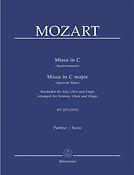 Mozart: Missa in C major C major KV 220