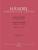 Handel: Concerto for Organ and Orchestra in G Minor op. 4/3 HWV 291