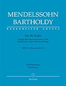 Mendelssohn: Der 98. Psalm Singet dem Herrn ein neues Lied (Vocalscore)