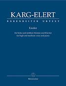 Sigfrid Karg-Elert: Lieder For High And Medium Voice And Piano