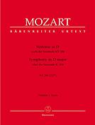 Mozart: Sinfonie in D nach der Serenade KV 204 (Partituur)