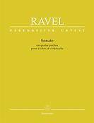 Maurice Ravel: Sonate En Quatre Parties